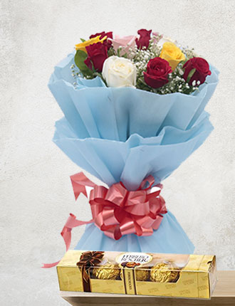 Ocean Bloom with ferrero rocher 4 Pcs